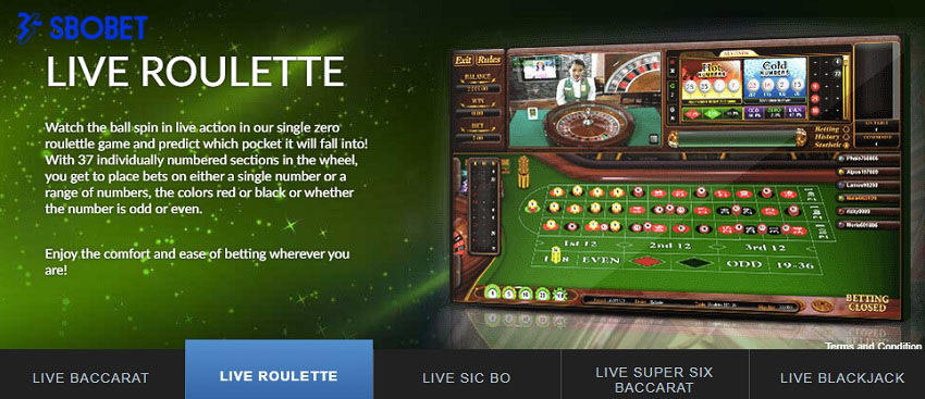 Các bước chơi Roulette Trực Tiếp Sbobet   